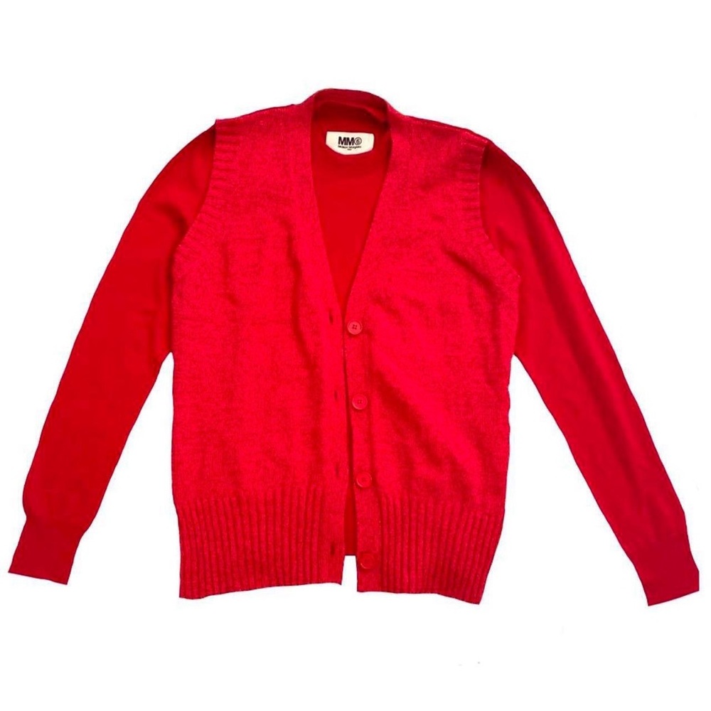 Maison margiela crewneck pullover with attached vest
